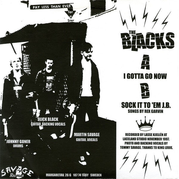 The Blacks (4) : I Gotta Go Now (7", Single)
