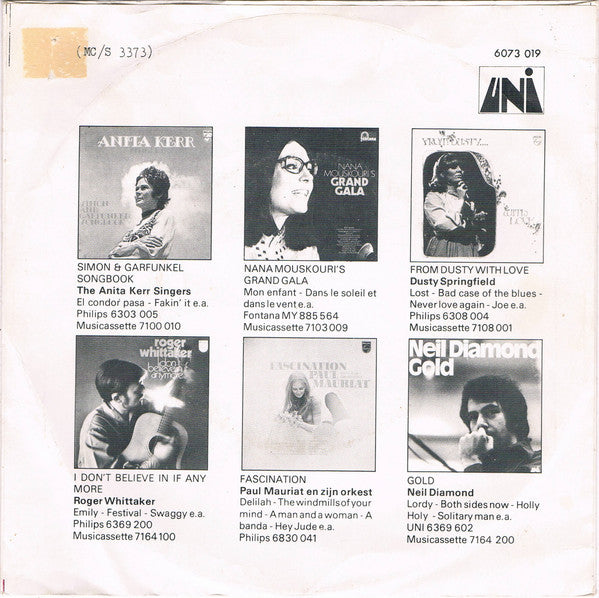 Brian Hyland : Gypsy Woman / You And Me (7", Single, RE)