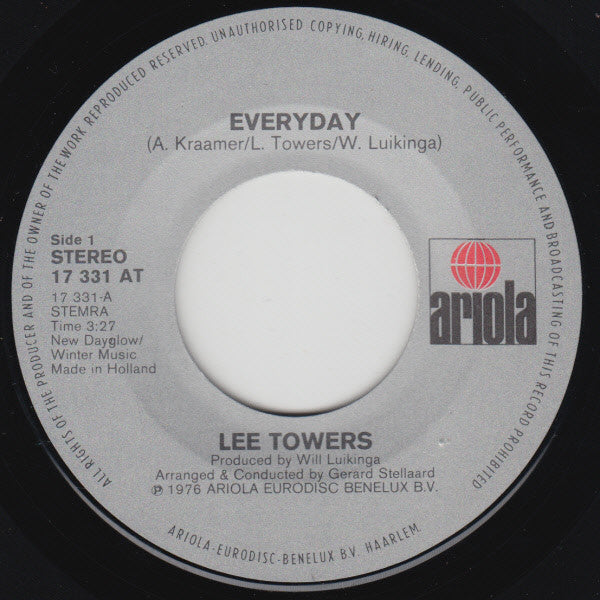 Lee Towers : Everyday (7", Single)