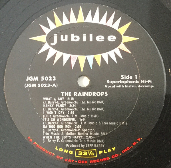 The Raindrops : The Raindrops (LP, Album, Mono)