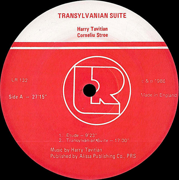 Harry Tavitian, Corneliu Stroe : Transilvanian Suite (LP, Album)