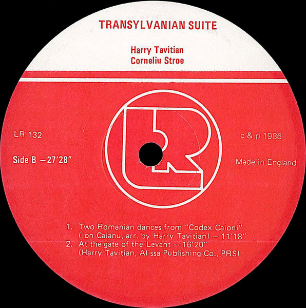 Harry Tavitian, Corneliu Stroe : Transilvanian Suite (LP, Album)