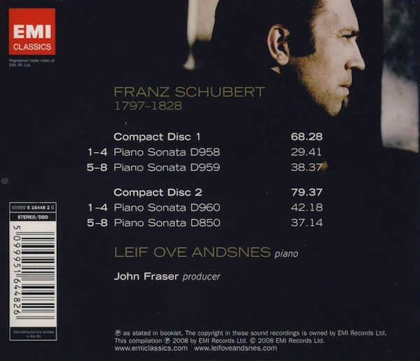 Leif Ove Andsnes, Franz Schubert : Late Piano Sonatas D850 • D958 • D959 • D960 (2xCD, Comp)