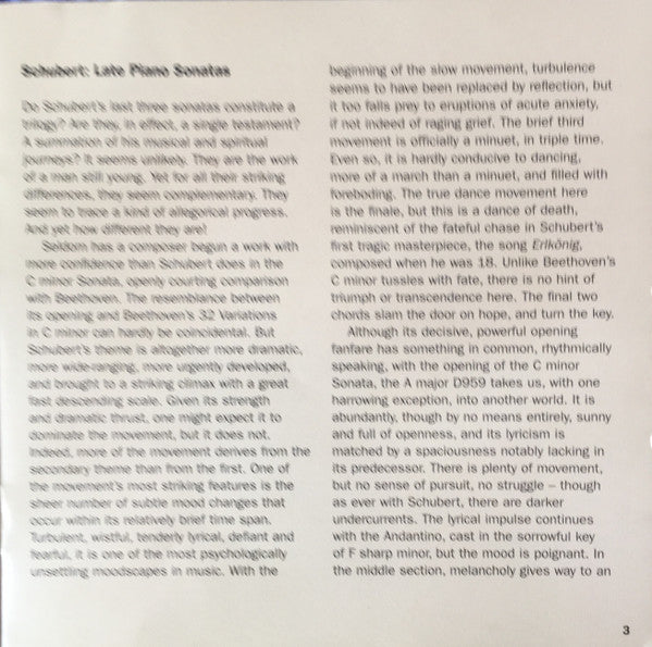 Leif Ove Andsnes, Franz Schubert : Late Piano Sonatas D850 • D958 • D959 • D960 (2xCD, Comp)
