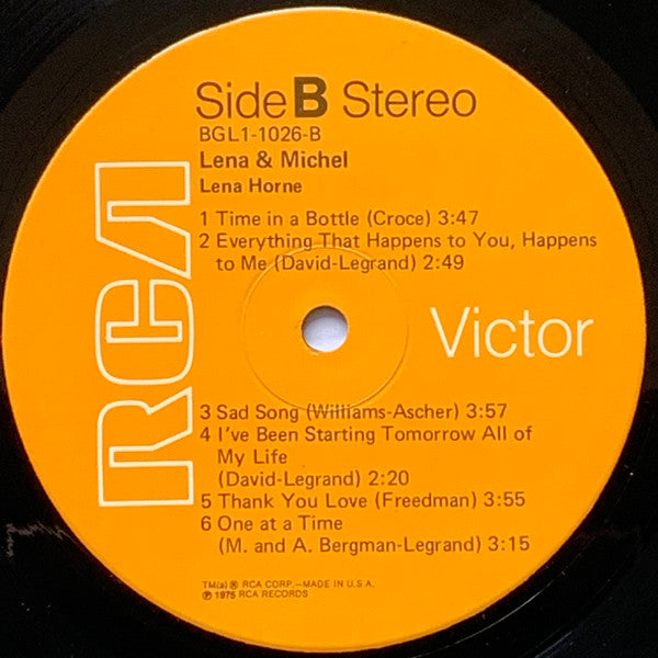 Lena Horne & Michel Legrand : Lena & Michel (LP, Album, Hol)