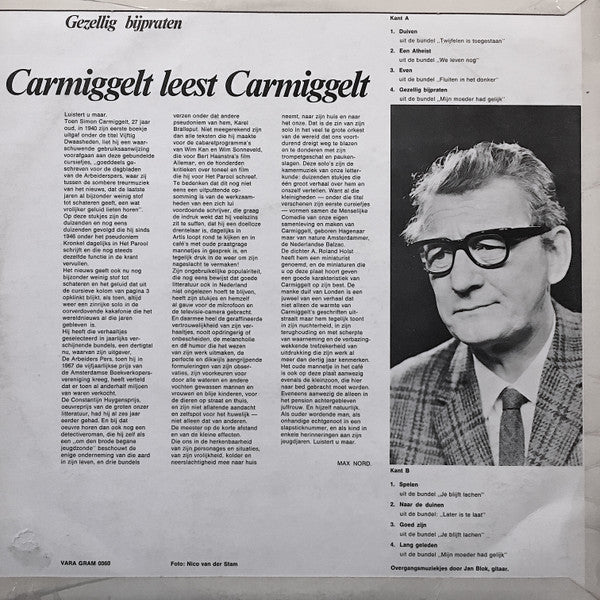 Simon Carmiggelt : Gezellig Bijpraten (Carmiggelt Leest Carmiggelt) (LP, Mono)
