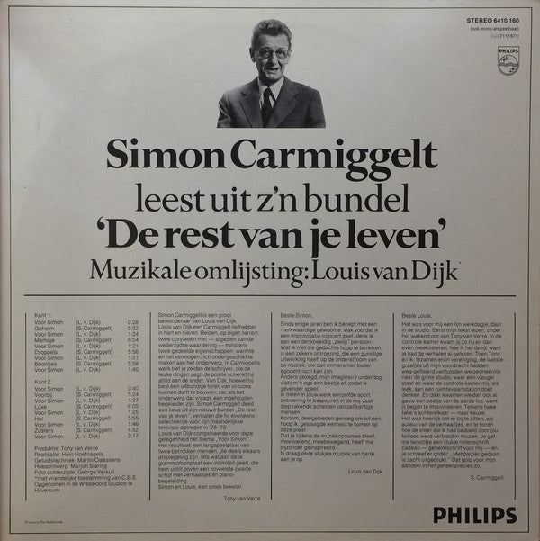 Simon Carmiggelt : Simon Carmiggelt Leest Uit Zijn Bundel 'De Rest Van Je Leven' (LP)