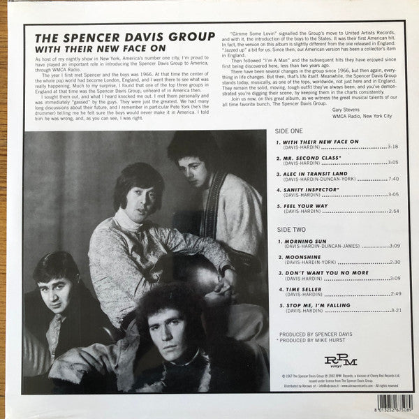 The Spencer Davis Group : With Their New Face On (LP, Album, RE)