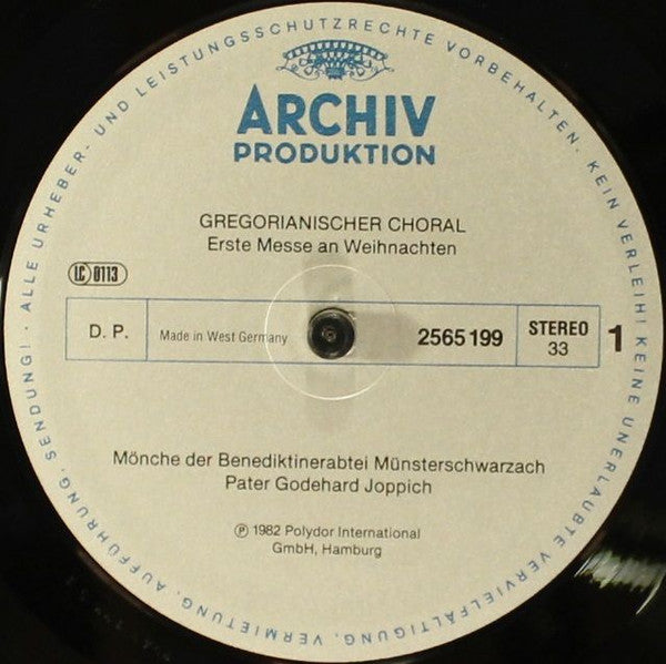 Choralschola Der Benediktinerabtei Münsterschwarzach, Godehard Joppich : Gregorianischer Choral / Gregorian Chant / Chant Gregorien (5xLP + Box)