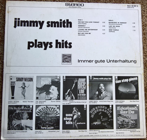 Jimmy Smith : Plays Hits (LP, Comp, RE)
