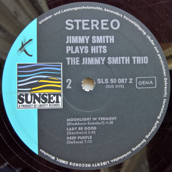Jimmy Smith : Plays Hits (LP, Comp, RE)
