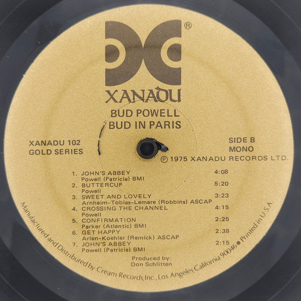 Bud Powell : Bud In Paris (LP, Album, Mono)