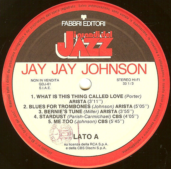 J.J. Johnson : Jay Jay Johnson (LP, Comp)