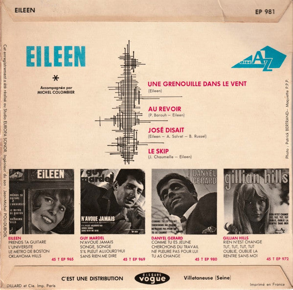 Eileen (2) : Une Grenouille Dans Le Vent (7", EP)