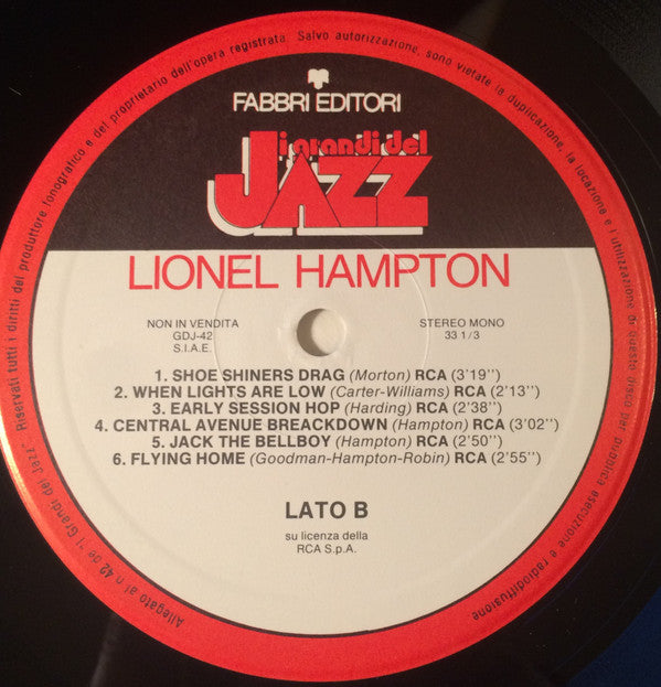 Lionel Hampton : Lionel Hampton (LP, Comp, Mono, RE)