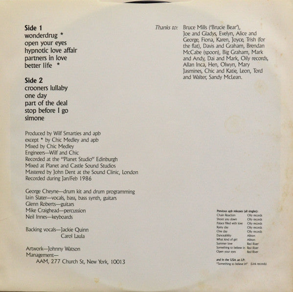 Apb (2) : Cure For The Blues (LP)