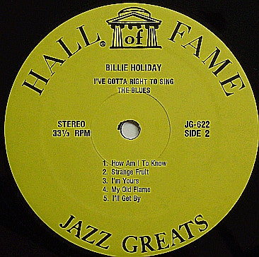 Billie Holiday : I've Got A Right To Sing The Blues (LP, Comp)