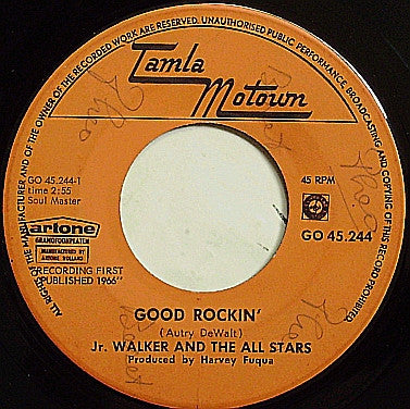 Junior Walker & The All Stars : Good Rockin' / Monkey Jump (7", Single)