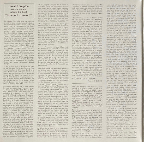 Lionel Hampton And His All-Star Alumni Big Band : Newport Uproar ! (LP, Album, RE)