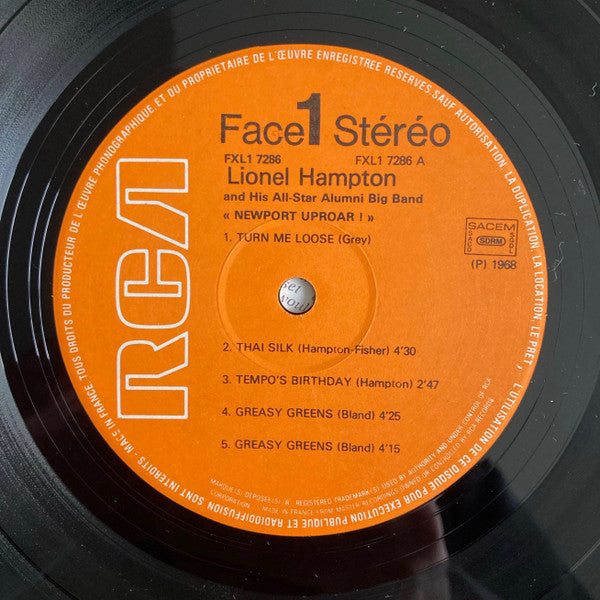 Lionel Hampton And His All-Star Alumni Big Band : Newport Uproar ! (LP, Album, RE)