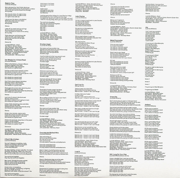 Lucinda Williams : Car Wheels On A Gravel Road (LP, Album, Ltd, RE, Yel)