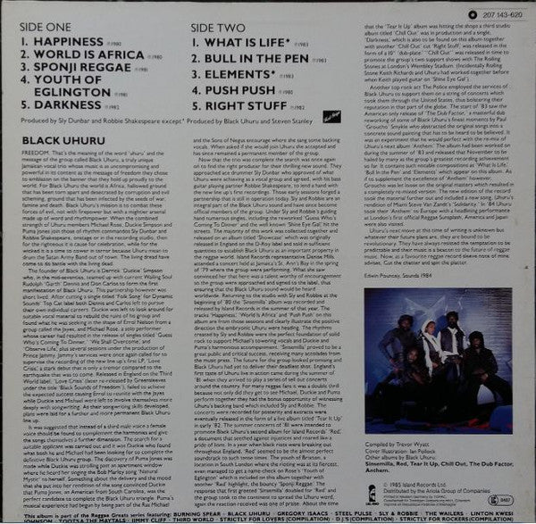 Black Uhuru : Reggae Greats (LP, Comp)