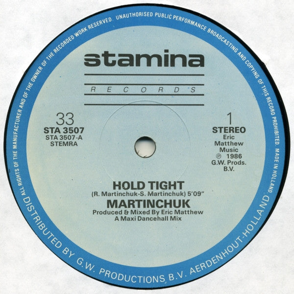Martinchuk : Hold Tight (12", Single)