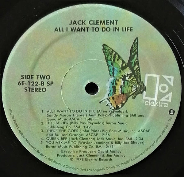 Jack Clement : All I Want To Do In Life (LP, Album, Spe)