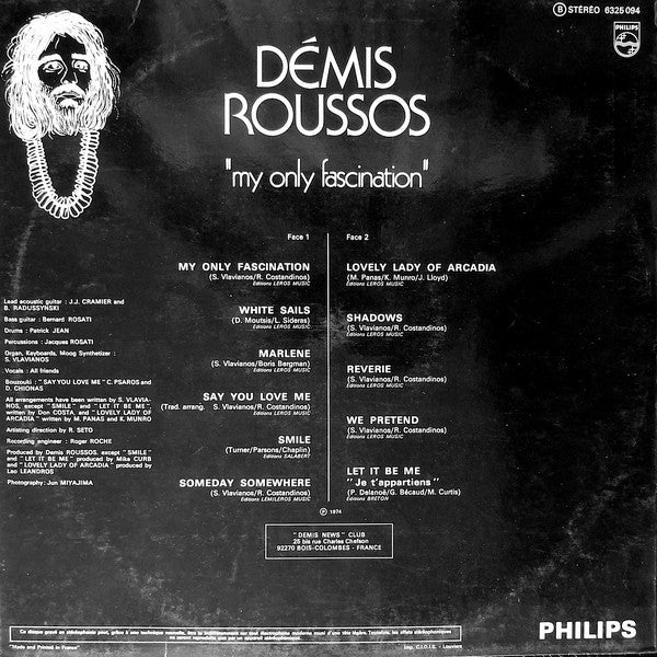 Demis Roussos : My Only Fascination (LP, Album)