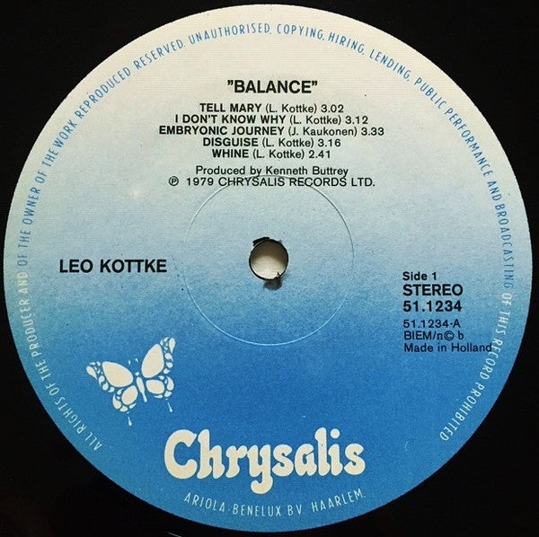 Leo Kottke : Balance (LP, Album)