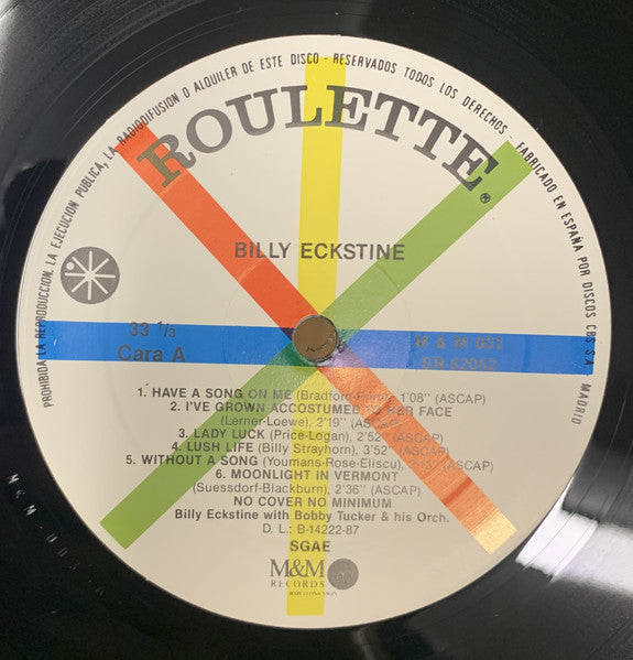 Billy Eckstine : No Cover, No Minimum (LP, Album, RE)