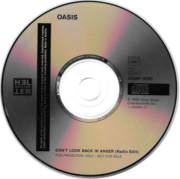 Oasis (2) : Don't Look Back In Anger (CD, Single, Promo)