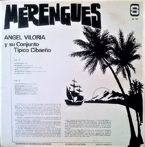 Angel Viloria Y Su Conjunto Típico Cibaeño Canta: Dioris Valladares : Merengues (LP, Album)