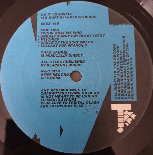 Ian Dury & The Blockheads* : Do It Yourself (LP, Album)