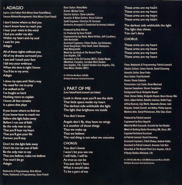 Lara Fabian : Lara Fabian (CD, Album, RE)