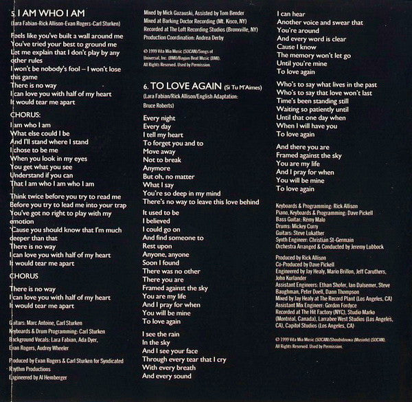 Lara Fabian : Lara Fabian (CD, Album, RE)