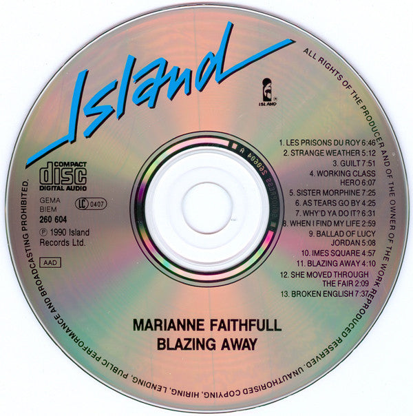 Marianne Faithfull : Blazing Away (CD, Album)