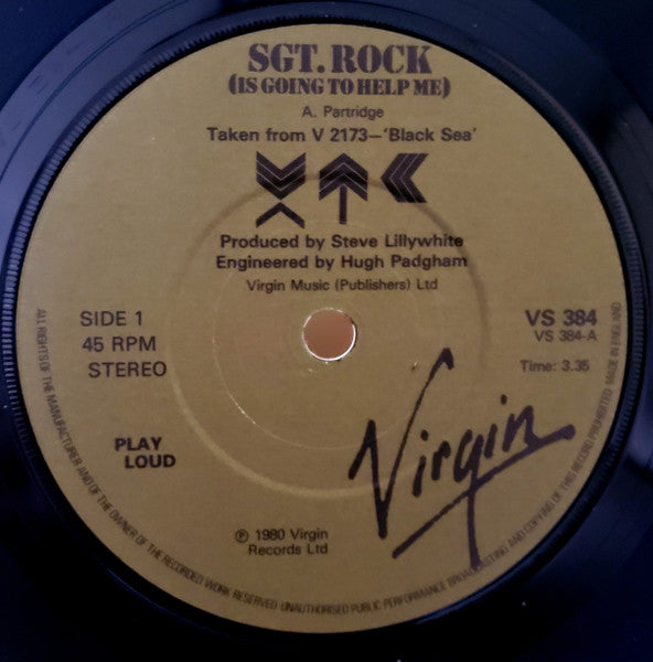 XTC : Sgt. Rock (Is Going To Help Me) (7", Single, Ltd)