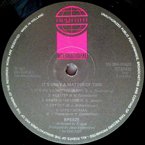 Breeze (16) : It's Only A Matter Of Time (LP, Album)