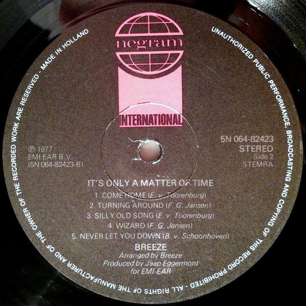 Breeze (16) : It's Only A Matter Of Time (LP, Album)