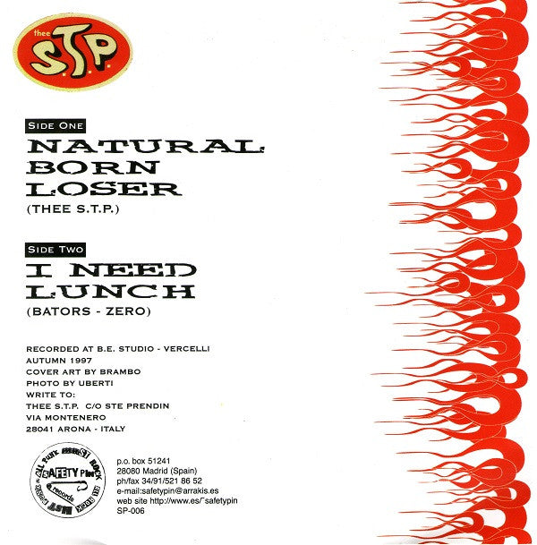 Thee S.T.P. : Natural Born Loser (7", Single)