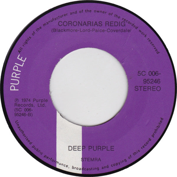 Deep Purple : Might Just Take Your Life / Coronarias Redig (7", Single)