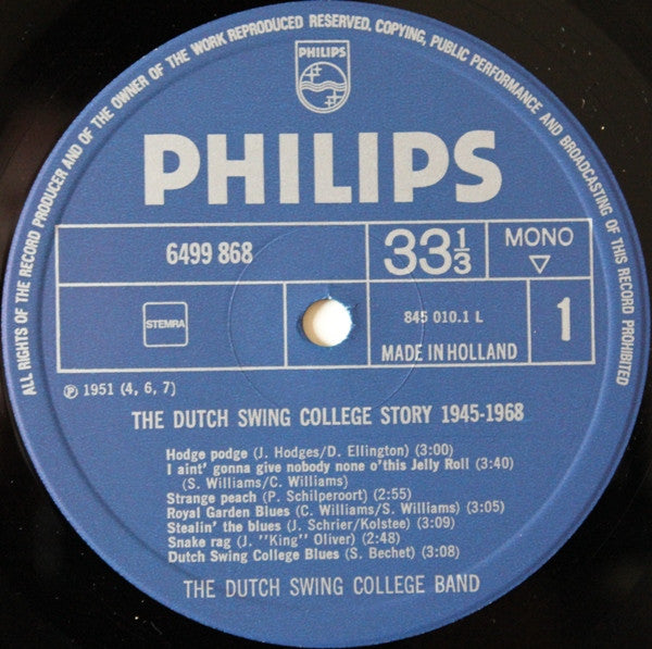 The Dutch Swing College Band : The Dutch Swing College Story 1945 - 1968 (2xLP, Album, Comp, Mono, RE)