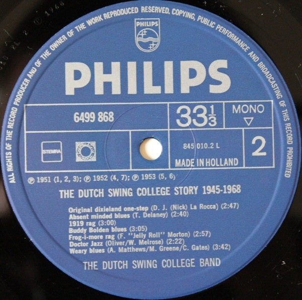 The Dutch Swing College Band : The Dutch Swing College Story 1945 - 1968 (2xLP, Album, Comp, Mono, RE)