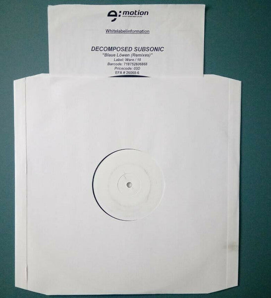 Decomposed Subsonic : Blaue Löwen Remixed (12", W/Lbl)