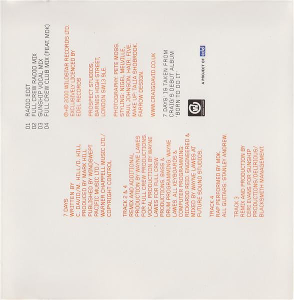 Craig David : 7 Days (CD, Maxi)