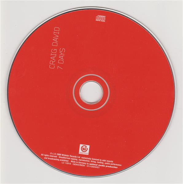 Craig David : 7 Days (CD, Maxi)