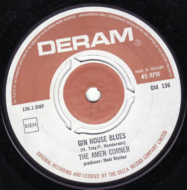 Amen Corner : Gin House Blues / I Know (7", Single)