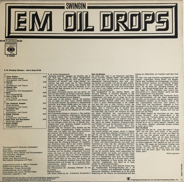 EM Swingin Oil Drops : Like A Drop Of Oil (LP, Album)