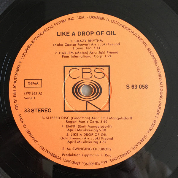 EM Swingin Oil Drops : Like A Drop Of Oil (LP, Album)